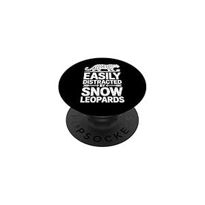 Léopard des neiges Amusant léopard des neiges PopSockets PopGrip Adhésif