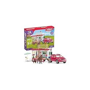 Schleich 72205 Voiture avec Caravane pour Chevaux , dès 5 Ans, Horse Club - Playset, 50 x 36 x 22,5 cm