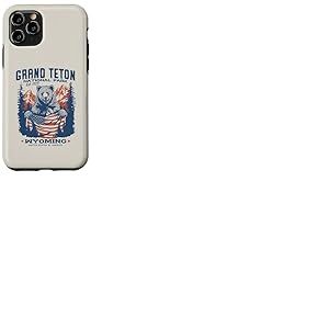 Drapeau Patriotique Grand Teton Park Bear Coque pour iPhone 11 Pro