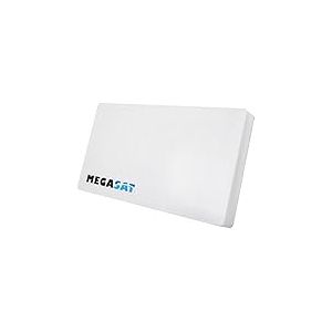 Megasat Antenne Plate D4 Profi-Line &ndash; Antenne Satellite Plate (4 participants, LNB rempla&ccedil;able, Installation Murale, sur m&acirc;t/Balcon ou fen&ecirc;tre) &ndash; Blanc