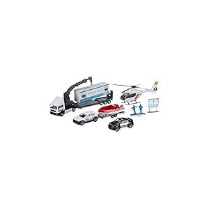 Grandi Giochi GG00906 Teamsterz Set Police Die cast, Blanc