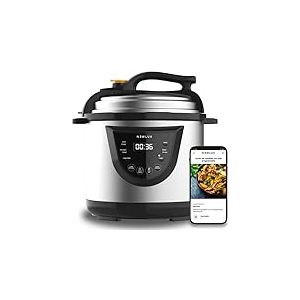 NEWLUX- Mijoteuse &Eacute;lectrique Programmable Chef Pot V110. Multicuiseur &Eacute;lectrique Multifonction, 10 Programmes, 1000W, 6L, Conserve la Chaleur, Syst&egrave;me Duo-pressure, R&eacute;cipient 100% Antiadh&eacute;sif