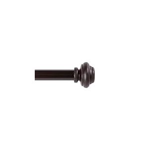 Kenney Lennon Lennon Tringle à rideau décorative standard 5/8 pour fenêtre, 71,1 à 122 cm, marron vieilli
