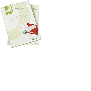 Q-Connect 925683 Boîte de 100 feuilles 1400 Unités Etiquette Adhésive 105 x 42,3 mm Coins Droits Imprimante Jet encre laser Copieur
