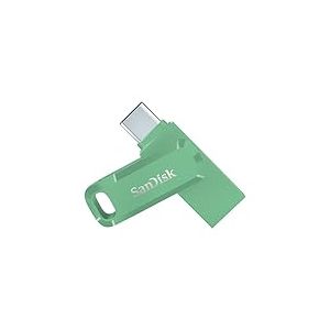 SanDisk Ultra Dual Drive Go, 256 Go Flash Drive, Clé USB C (pour Android Smartphone Stockage, Tablettes, Mac et PC, jusqu'à 400 Mo/s, Connecteurs USB Type-C et Type-A Réversibles) Verte