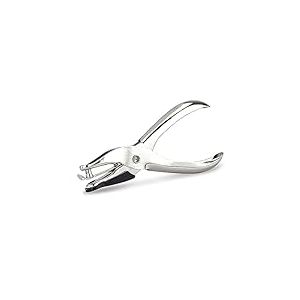 Rapesco PF25A001 Perforatrice 1 Trou Modèle 25, Capacité de 10 feuilles, Argent