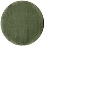 -LUXOR- living Coste - Tapis Moelleux en Fourrure synthétique pour Chambre à Coucher - Idéal pour Une Utilisation comme Descente de lit - Tapis Confortable en Fourrure d'agneau - 120 cm - Rond - Vert
