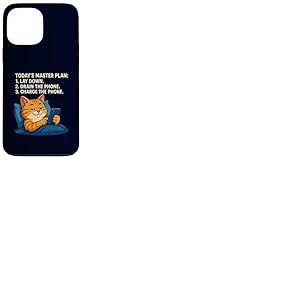 Plan Directeur d'aujourd'Hui Lay Drain Charge Phone Cat Meme Coque pour iPhone 13 Pro Max