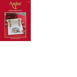 Anchor Kit Broderie Point de Croix Motif Chemin de Table Motif Tulipes Multicolore
