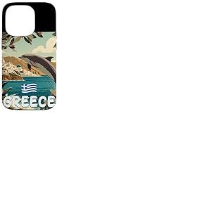 Superbe Costume de Dauphin Grec avec Vue sur la Gr&egrave;ce Coque pour iPhone 14 Pro