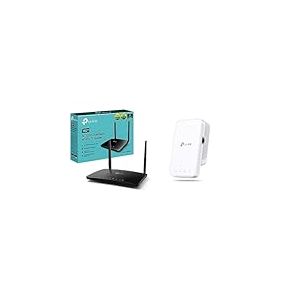 TP-Link Routeur Archer MR550 4G+ Cat6 300 Mbps, Wi-FI AC1200 Double Bande & R&eacute;p&eacute;teur WiFi RE330 Amplificateur WiFi AC1200 Mbps,WiFi Extender jusqu'&agrave; 120㎡, Bouton WPS, Play and Plug
