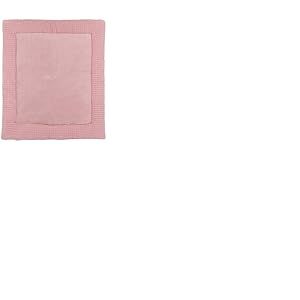 Meyco Tapis de Parc gaufr&eacute; Teddy pour b&eacute;b&eacute; (Tapis d'&eacute;veil pour b&eacute;b&eacute;, Tapis de Jeu pour Parc, 100% Coton, 80 x 100 cm), Vieux Rose