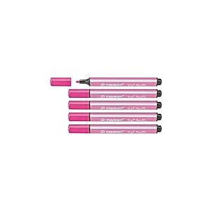 STABILO Trio Scribbi - Feutre de coloriage - Lot x 5 feutres - Rose