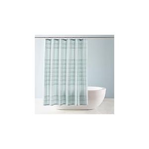 TOWN & COUNTRY EVERYDAY Sophia Rideau de Douche textur&eacute; Riche en Coton Respirant avec &oelig;illets antirouille, Bleu Turquoise, 177,8 x 182,9 cm