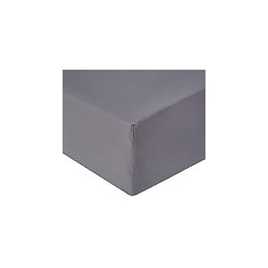 Garnier-Thiebaut LANA Drap Housse Duo, Coton, Acier, 180 x 200 cm