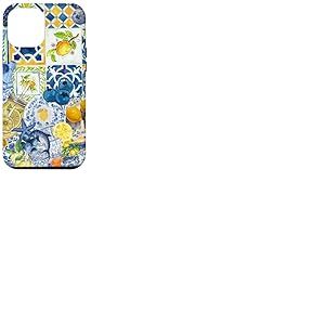 Carrelage méditerranéen et jaune jaune mignon été italien Coque pour iPhone 12 Pro Max