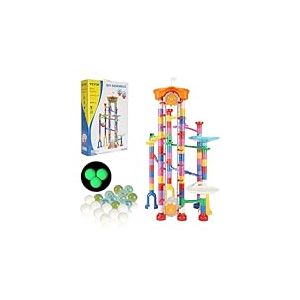 VEVOR Circuit à Billes, 230 PCS, avec Ascenseur motorisé, Jeu de Construction de Labyrinthe de Billes, avec 15 Billes en Plastique, Jouet intellectuel éducatif STEM, pour Enfants de 3 Ans et Plus