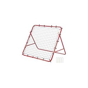 VEVOR Filet de Rebond Football 1x1 m Rebondisseur pour Entraînement Football Portable Angle Réglable Tube en Fer Filet PE Installation Facile Équipement de Sport pour Enfants Adolescents Tous Ages