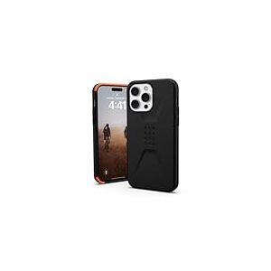 Urban Armor Gear UAG Civilian Housse Compatible avec Apple iPhone 14 Pro Max [Wireless Charging Compatible Cover, Résistante aux Chutes, Protection de l'écran grâce au Bord surélevé] Noir