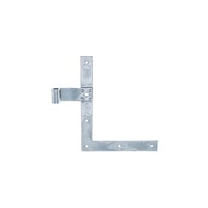 Alberts 313326 Penture équerre | bout droit ou queue de carpe pour le haut ou le bas | passivée | gond Ø 13 mm | taille 250 x 200 x 30 mm