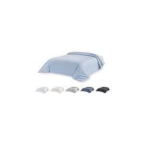 Todocama Housse de Couette en Microfibre au Toucher Extra Doux. Bleu Clair - Lit 135/140/150-220 x 220 cm.