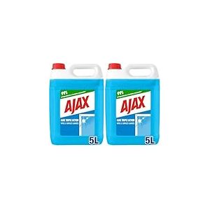 AJAX - Nettoyant Vitres Triple Action - Formule professionnelle anti-buée pour des surfaces 100% sans traces - Grand Format Bidon 5L (Lot de 2)