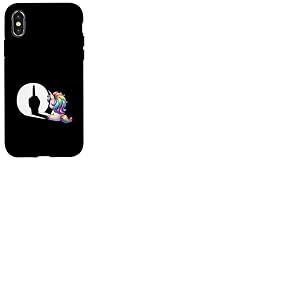 Licorne dr&ocirc;le avec Doigt d'honneur Grincheux du Matin Coque pour iPhone X/XS