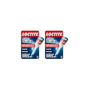 LOCTITE Colles Cyanoacrylates SUPERGLUE-3 Pr&eacute;cision Max Bouteille 10g Blister 12uc (Lot de 2)