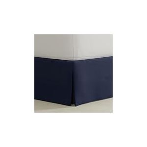 Bed Maker&rsquo;s Never Lift Your Mattress Cache-sommier Enveloppant, Style Classique, Entretien Facile, Infroissable, Chute Traditionnelle de 35,6 cm, pour lit King Size, Bleu Marine