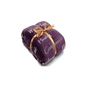 Chanasya Couverture Chaude pour gu&eacute;rison - pour &eacute;nergie Positive, Amour et Confort - Cancer du Sein, chimioth&eacute;rapie, r&eacute;tablissement - Violet - pour Femme, Maman, Grand-m&egrave;re (152,4 x 178,8 cm) -