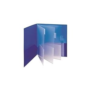 Smead Organiseur &agrave; 10 poches, format lettre, 2 par paquet, 1 de chaque bleu fonc&eacute; et bleu sarcelle (89204) (lot de 1)