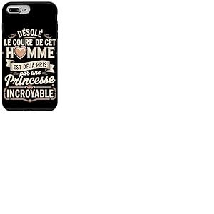Désolé Le Coeur De Cet Homme Princesse Incroyable Coque pour iPhone 7 Plus/8 Plus