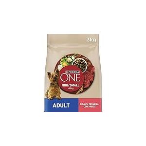 Purina ONE Mini < 10 kg Nourriture pour Petit Chien Adulte avec Boeuf et Riz, Sac de 3 kg