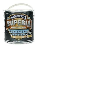 Hammerite Superia émail métal antirouille intérieur et extérieur, mat gris foncé, 2,5 L