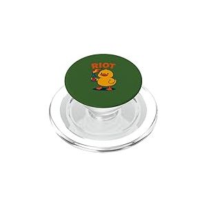 Mignon canard rebelle dessin animé drôle protestation humour art PopSockets PopGrip pour MagSafe