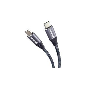 PremiumCord Câble de Connexion USB-C 3.2 Gen 2X2, Câble de Données Superspeed ​​​​Jusqu'à 20 Gbit/s, Câble de Charge Jusqu'à 5A, Puissance 100 W, PD 3.0 / QC 4.0, USB 3.2 Génération 2X2, Noire, 3 m