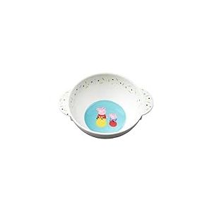 Bol Peppa Pig pour Enfants, Mélamine, 280 ml, avec Poignées, Lavable au Lave-vaisselle, 13 x 16 x 5 cm