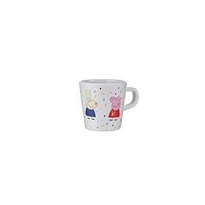 Mug Peppa Pig pour Enfants, Mélamine, 180 ml, Poignée Ergonomique, Lavable au Lave-vaisselle, Multicolore