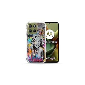 Cokitec Coque Renforcée pour Motorola G15 Street Art Maryline Monroe