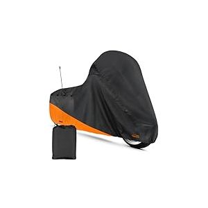 Keyless4U Housse de Moto Noire et Rouge pour Harley Davidson Road King Road Glide Street Glide Electra Glide Low Rider-St Protection Toutes Saisons en intérieur extérieur résistant aux UV