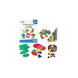 Learning Resources Kit de matériel de Manipulation à Domicile, Objets mathématiques à Manipuler pour l’Apprentissage à Domicile avec des Cubes à emboîter, des Cubes de Base 10, 8+