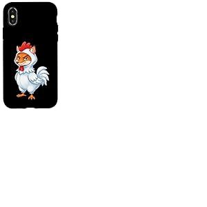 Costume Amusant de Renard dans Un Poulet Coque pour iPhone X/XS