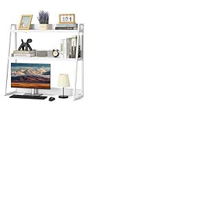 VEVOR &Eacute;tag&egrave;re &agrave; Poser sur Bureau &agrave; 2 Niveaux, Biblioth&egrave;que de Bureau 95 x 32 x 90 cm, Organisateur de Bureau avec Pieds Antid&eacute;rapants, Support de Rangement Stable pour Maison Dortoir, Blanc