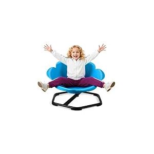 VEVOR Chaise Pivotante pour Enfants Capacit&eacute; 100 kg, Chaise Tournante Sensorielle Cylindrique, Si&egrave;ge Rotatif avec Base Antid&eacute;rapante, Favorisant la Coordination, l'&Eacute;quilibre et la Concentration, Bleu
