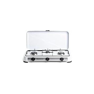 Melchioni Family Minerva 3 | R&eacute;chaud &agrave; Gaz 3 Feux &ndash; Structure en Acier &Eacute;maill&eacute;, Grilles et Br&ucirc;leurs Amovibles, R&eacute;glage de la Flamme, Puissance 2,9 kW