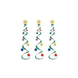 Beistle Werts de Sapin de No&euml;l en Plastique, Feuille, Assorti, Vert, Lot de 1