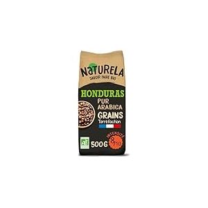 NATURELA - Café Grains Bio Honduras - Café Arabica Bio - Torréfaction Lente - Fabriqué en France - 500 g