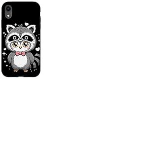 Kawaii Hibou Costume Raton Laveur Hiboux Coque pour iPhone XR