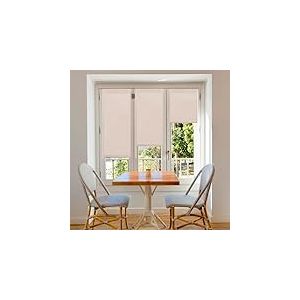 Blindecor Aure | Store enrouleur Easyfix translucide uni - Marron clair, 140 x 180 cm (largeur x hauteur) | Taille du tissu 137 x 175 cm | Stores de fenêtre sans outil