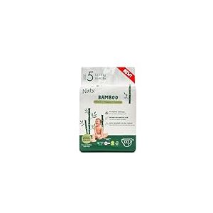 Naty Bamboo - Couches pour Bébé en fibres de viscose de bambou – Douceur soyeuse, Couches à base de plantes, Testées dermatologiquement pour peau sensible et super absorbantes (Taille 5, 132 unités)